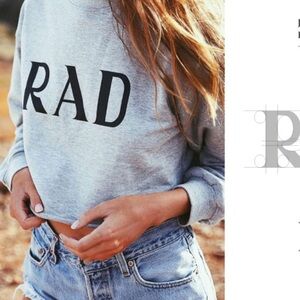 John Galt by Brandy Melville Cropped RAD sweatshirt size small